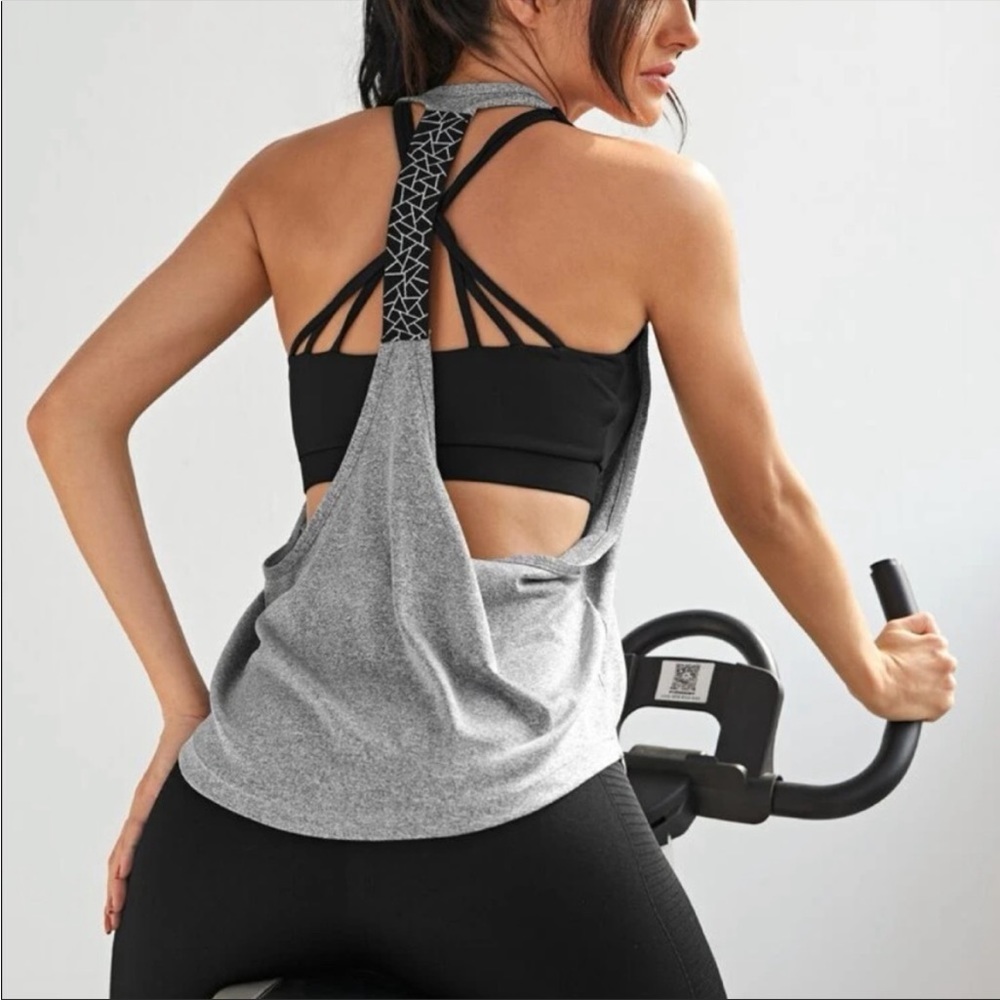 SHIEN Backless Workout Tank Top